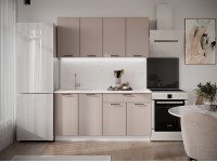 Кухня "Мемфис" МДФ Грей Софт 1.6м. в Луганске